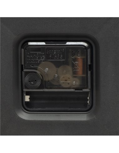 Reloj De Pared Iniko Negro/plata 61d Agujas Retro Gran Tamaño