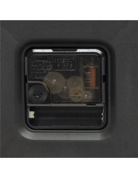 Reloj De Pared Iniko Negro/plata 61d Agujas Retro Gran Tamaño