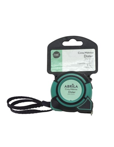 Cinta Metrica Distar 3mx16mm Negro/verde C/bloqueo ,enganche Magnetico,clip Y Asa Ergonomic