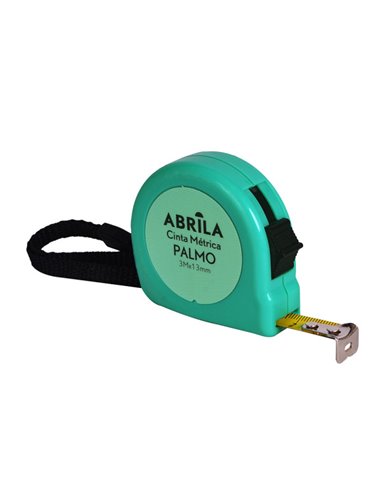 Cinta Metrica Palmo 3mx13mm Verde C/bloqueo, Enganche Magnetico,clip Y Asa
