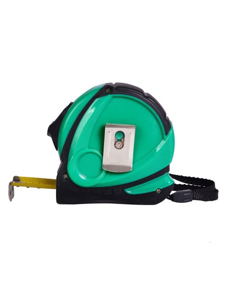 Cinta Metrica Espacio 3mx16mm Negro/verde Clip,asa Enganche Magnetico,bloqueo Y Ergonomico