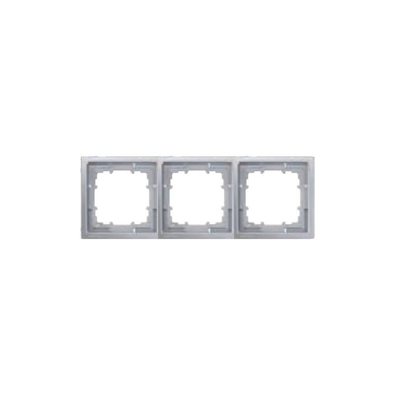 Quadro 3 elementos Siemens Delta Style METALLIC PLATINUM 5TG13231