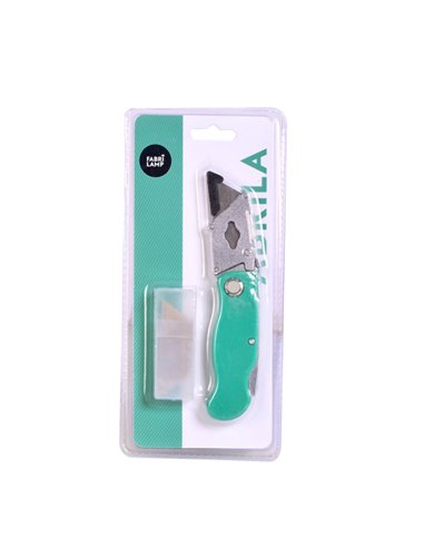 Cuter 18mm Preciso Verde Plegable+6recambios Inclu Clip,ergonom.facily Seguro 1x15x2,8cm