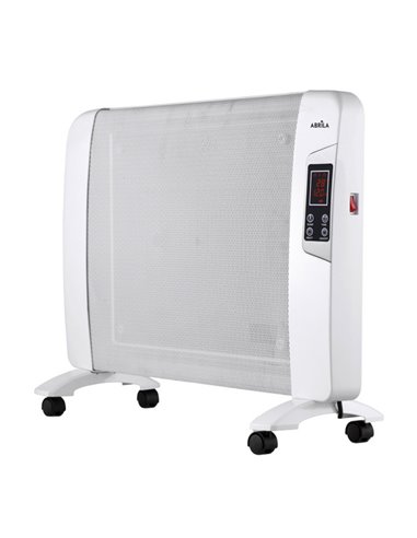 Radiador De Mica Abrigo 2000w 1elemento Blanco C/remoto Temporizador Display Termostato Reg.54x82,5x27cm
