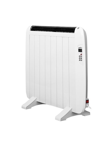 Emisor Termico Gaban 1200w X En Aluminio Blanco Remoto Lcd,temporizador Mural/portat.58,5x72x5,5 Cm