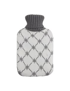 Bolsa Agua Caliente Mimo 1,7l Forro Bla/gris Copos 20x32x4 Cm Flexible Y Agradable Al Tacto