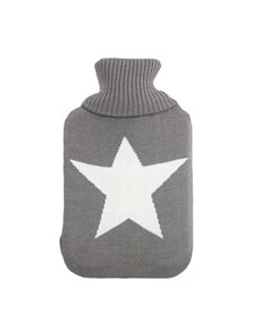 Bolsa Agua Caliente Mimo 1,7l Forro Bla/gris Estrella 20x32x4cm Flexible Agradable Al Tacto