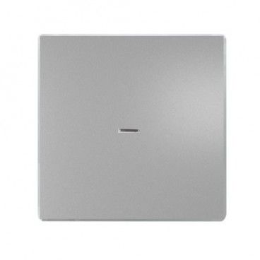 Chave de interrupção com difusor Siemens Delta Style metálico platina 5TG72705PM01