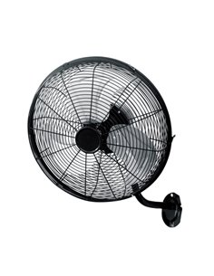 Ventilador Pared Arrecife 90w Negro/plata 45d 3 Velocidades Orientable Y Oscilante 2