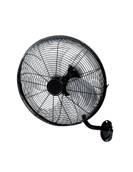 Ventilador Pared Arrecife 90w Negro/plata 45d  3 Velocidades Orientable Y Oscilante