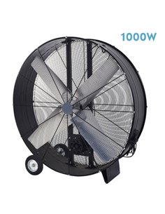 Ventilador Industrial Maximum 1000w Negro 112d 2 Velocidades C/ruedas