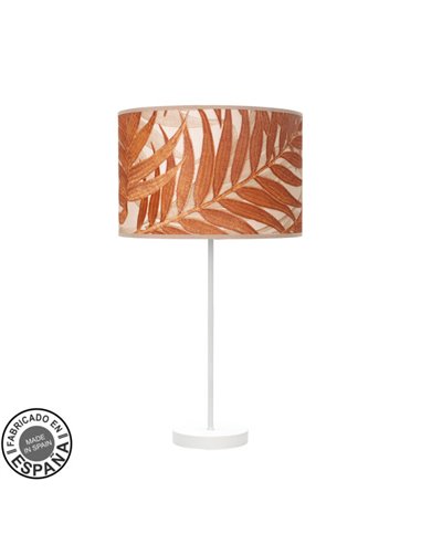 Sobremesa Alto Moda 1xe27 Blanc/hoja Caldera 63x30 X30 Cm