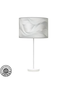 Sobremesa Alto Moda 1xe27 Blanco/ola Gris 63x30x30 Cm