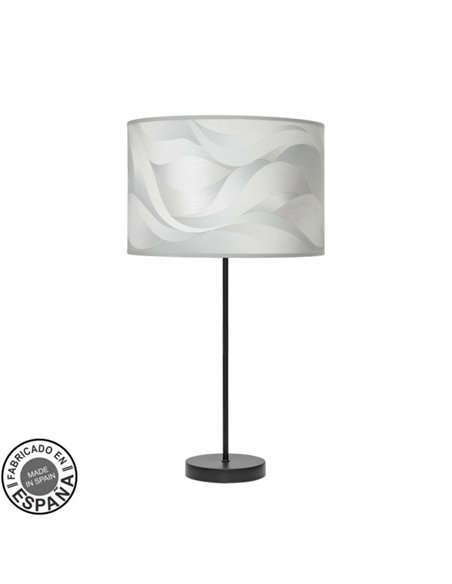 Sobremesa Alto Moda 1xe27 Negro/ola Gris 63x30x30 Cm