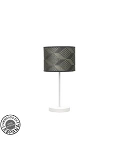 Sobremesa Moda 1xe14 Blanco/tetris Gris 42x17x17cm