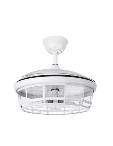 Ventilador Dc Tornado Blanco 5xe27 107d 3aspas Desplegables 6velocidades C/remoto Y Temporizador