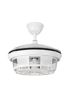 Ventilador Dc Tornado Blanco 3xe27 91d 3aspas Desplegables 6velocidades C/remoto Y Temporizador 2