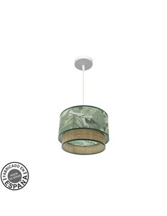 Colgante Congo 30d 1xe27 Blanco/verde-natural