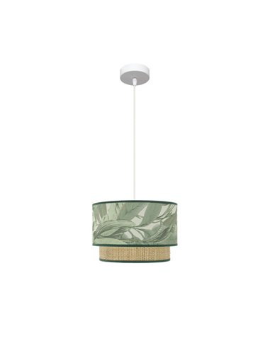 Colgante Congo 30d 1xe27 Blanco/verde-natural