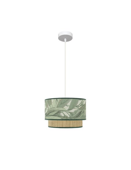 Colgante Congo 30d 1xe27 Blanco/verde-natural