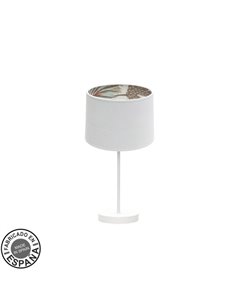 Sobremesa Peq. Tunez 1xe14 Blanco/blanco-estampado