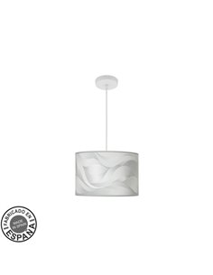 Colgante Moda 1xe27 Blanco/ola Gris Regx30x30cm