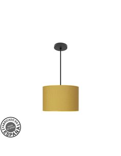 Colgante Moda 1xe27 Negro/amarillo Regx30x30 Cm