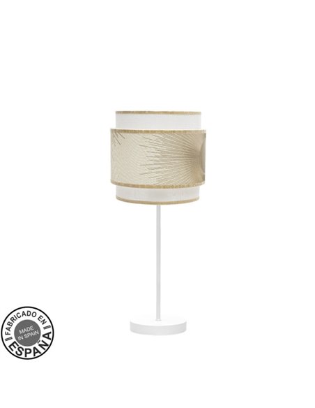 Sobremesa Nepal 1xe27 Blanco/oro 45x18x18 Cm