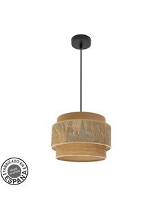 Colgante Samoa 1xe27 Negro/camel Regx30d