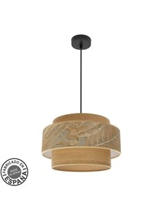 Colgante Samoa 1xe27 Negro/camel Regx40d
