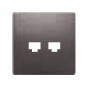 Tapa 2 conectores RJ chocolate Siemens Delta Style 5TG22782CH02