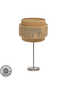 Sobremesa Grande Samoa 1xe27 Cuero/camel 65x30x30cm