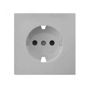 Tapa de enchufe schuko platino metalizado Siemens Delta Style 5UH12732PM