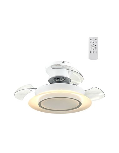 Ventilador LED com pás retráteis Villa 18W 1800Lm