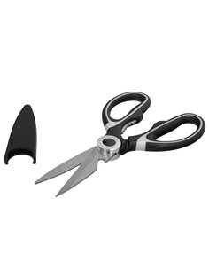 Tijera Cocina Hojas de Acero Inoxidable, Mangos Ergonomicos en TPR Con Funda Protectora 2