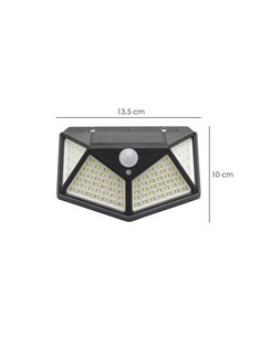 Aplique Solar Led Con Sensor De Luz y De Movimiento 270 Lumenes Ip4x Foco Led A Bateria, Foco Solar. 2