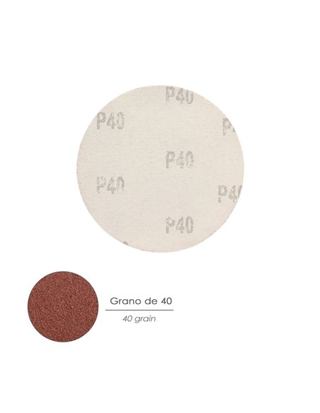 Lija Recambio Velcro Amoladora Ø 180 mm. Grano  40 (10 Piezas)