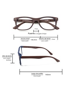 Gafas Lectura Illinois Rojas Aumento +3,5 Gafas De Vista, Gafas De Aumento, Gafas Visión Borrosa 2