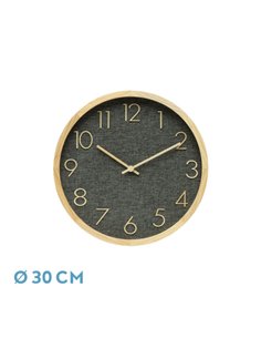 Reloj De Pared Rosellon Haya/gris 30x30x4cm Mov. Continuo