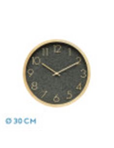 Reloj De Pared Rosellon Haya/gris 30x30x4cm Mov. Continuo 2