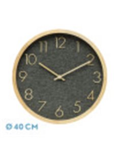 Reloj De Pared Rosellon Haya/gris 40x40x4,5cm Mov Continuo 2
