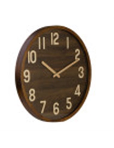 Reloj De Pared Borgoña Madera Oscura 60x60x5cm Movimiento Continuo