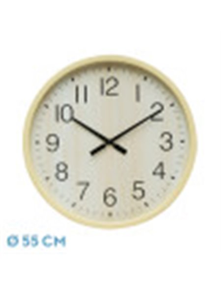 Reloj De Pared Manilva Haya 55x55x4 Cm Movimiento Continuo
