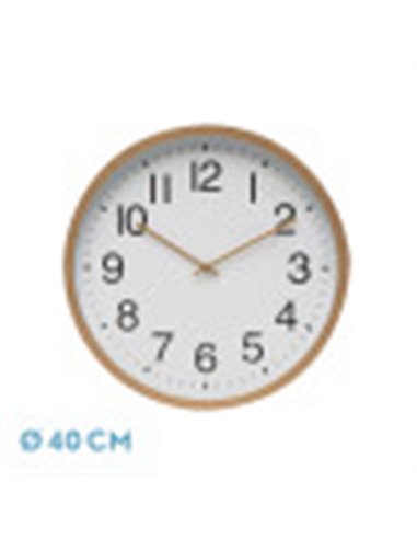 Reloj De Pared Castor Cobre/blanco 40x40x5 Cm Movimiento Continuo