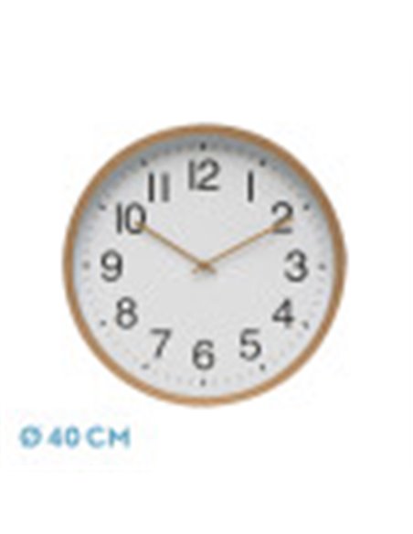 Reloj De Pared Castor Cobre/blanco 40x40x5 Cm Movimiento Continuo