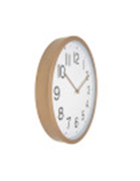 Reloj De Pared Castor Cobre/blanco 40x40x5 Cm Movimiento Continuo