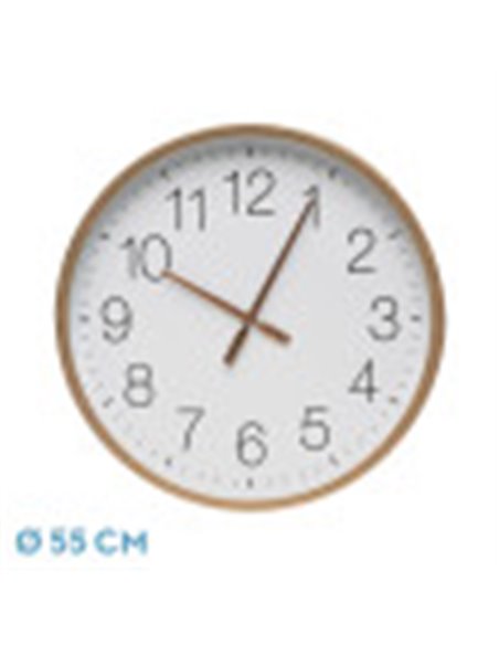 Reloj De Pared Turon Cobre/blanco 55x55x5 Cm Movimiento Continuo