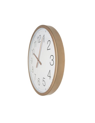 Reloj De Pared Turon Cobre/blanco 55x55x5 Cm Movimiento Continuo