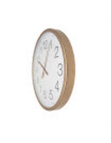 Reloj De Pared Turon Cobre/blanco 55x55x5 Cm Movimiento Continuo