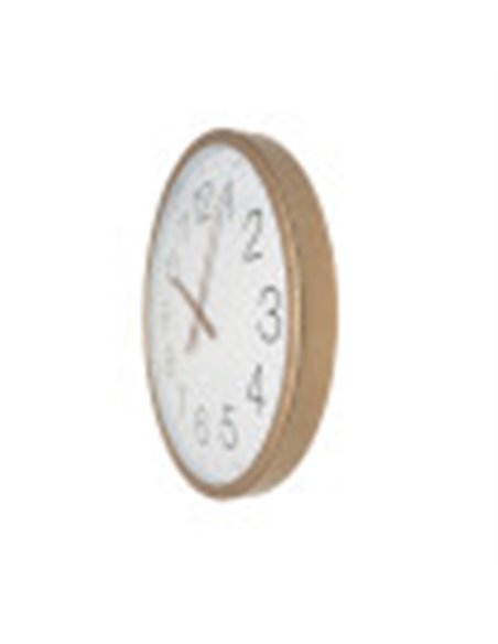 Reloj De Pared Turon Cobre/blanco 55x55x5 Cm Movimiento Continuo